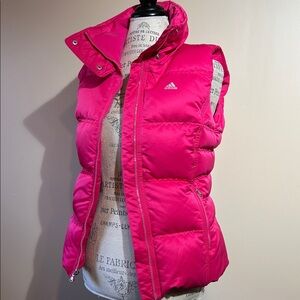 Adidas Hot Pink Down Filled Puffer Vest (size small)